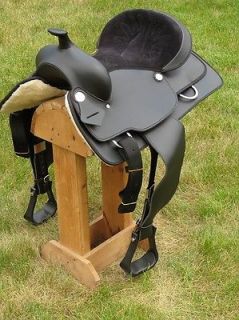 western pleasure synthetic saddle black 16 brand new time left