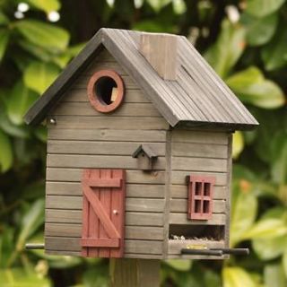 Lodge Plus   Multiholk Bird House & Feeder   Wall Tree or Pole 