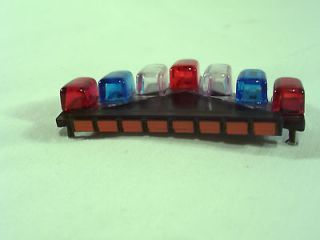 CALIFORNIA HWY PTRL RED BLUE AND CLEAR VECTOR POLICE LIGHTBAR   1/18 