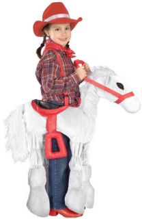 ride em white pony horse child costume