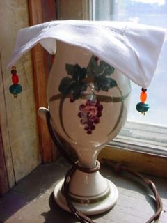 White Linen Renaissance Beaded Feast Goblet Tankard Mug Cover # 2106