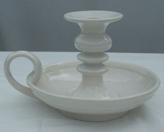 VINTAGE HAEGER WHITE CANDLE HOLDER LARGE HURRICANE TYPE WITH HANDLE