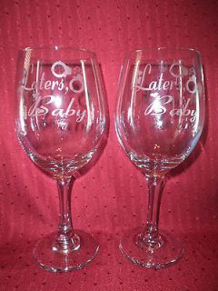 Laters Baby Wine Glasses  50 Shades of Grey Christian Grey 20oz set of 