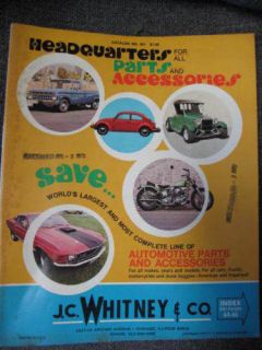 1972 VINTAGE JC WHITNEY AUTO ACCESSORY & PARTS CATALOG