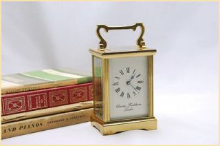 Charles Frodsham London English Brass Cased Carriage Clock