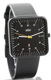 braun men s dieter analog black square watch bn0042 new
