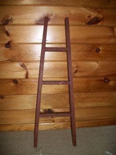 PRIMITIVE BARN RED 3 FT. LADDER/Country/Rustic/Distressed/Old/Worn