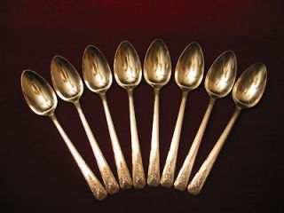   Silverplate Oval Place Soup Spoons Oneida Community Flatware Set of 8