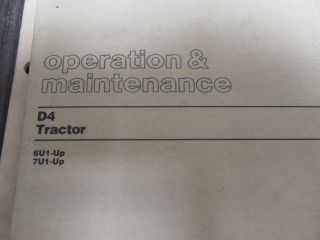 caterpillar d4 tractor operation maintenance manual  19