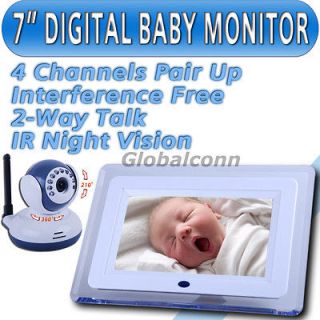 Wireless Digital Baby Monitor Video Camera Pairing Intercom IR 