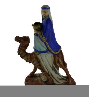 wise man on camel candleholder vintage nativity composition one day