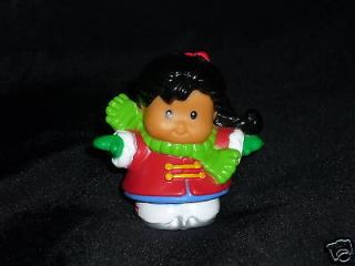 Fisher Price Little People Christmas Ice Skater Girl New