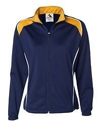   Sportswear Ladies Womens Tri Color Track Jacket S 2XL Navy/Gold/White