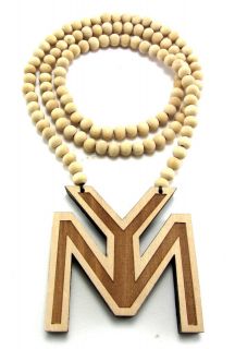 Wooden Young Money Pendant Piece 36 Chain Necklace Good Wood Style 