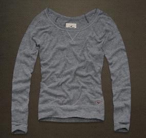 Hollister Womens Small Grey Woodson Mountain Long Sleeve Knit Top NWT