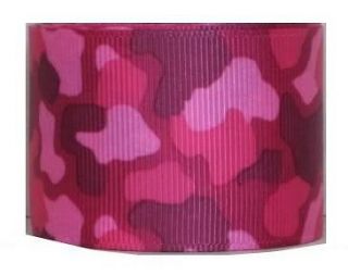 inch camouflage grosgrain ribbon 10 yd pink time