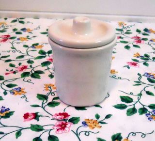 LONGABERGER IVORY POTTERY CONDIMENT HOLDER MADE IN USA USED FOR 