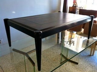 pace cocktail table leather faceted channel cut detail time left