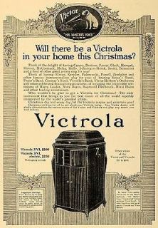 1916 Ad Victrola XVI Electric Victor Records Nipper Dog   ORIGINAL 