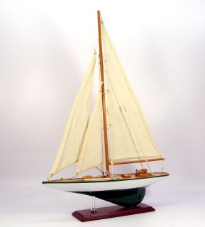 Wooden model j class racing yacht, 35cm, nautical, sail boat 