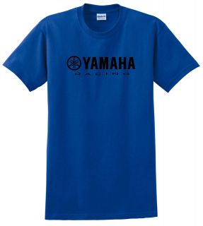 YAMAHA RACING T SHIRT BLUE BLACK YZF R1 R6 YFZ BANSHEE RHINO RAPTOR YZ 