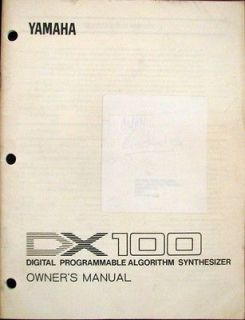Original Yamaha DX100 FM Synthesizer Operating / Owners Manual DX 100 