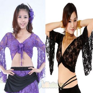 Belly Dance Costume Lace Top Sexy charming style 3 Colors US Seller