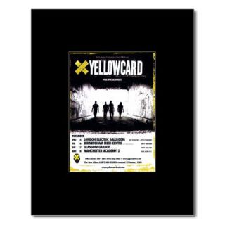 yellowcard uk tour 2005 black matted mini poster from united