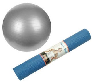 65cm exercise ball yoga mat home gym set time left