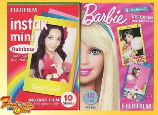 fujifilm instax mini 7s barbie rainbow x 20 from hong