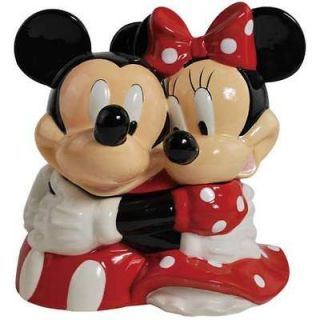 mickey minnie mouse hugging disney cookie jar wg time left