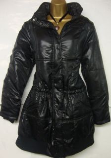 NEW LADIES WOMANS WINTER AUTUMN PADDED BLACK COAT PLUS SIZE 14 TO 20 