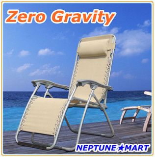 Newly listed Zero Gravity Folding lounge Chair leisure recliner Beige