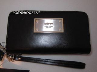   Luster Leather Classic Hardware Organizer Bag Purse Wallet Wristlet
