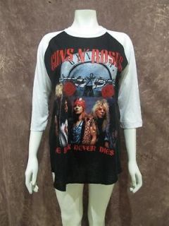 Guns N Roses Pistols Roses Rock US.Tour 91 Jersey T Shirt Women Sz M