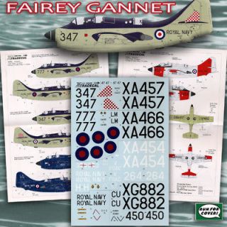 Fairey Gannet AS Mk 1/4, COD Mk 4, T Mk 5 (1/48 decals, XtraDecal 