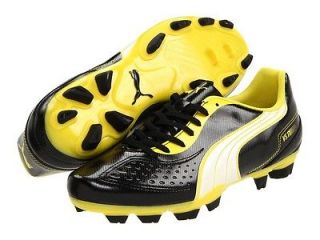 Puma v5.11 FG Soccer Shoes Black White Yellow KIDS YOUTH JR SIZE US 5