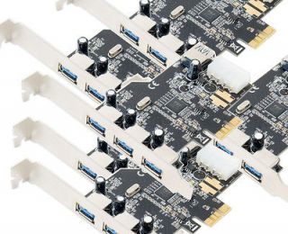   USB 3.0 PCI Express Card, 3+1 Ports, ExPower, free Low Profile bracket