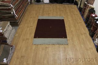 CLEARANCE OUTLET BURGUNDY 5X8 GABBEH PERSIAN ORIENTAL AREA RUG WOOL 