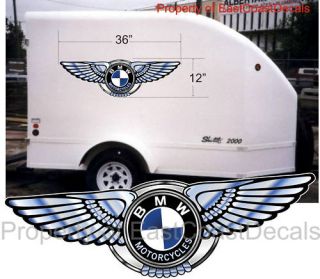 BMW Motorcycle Blu Wing Decal for Trailer CS CL R 650