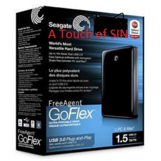    FreeAgent GoFlex Ultra Portable 1 5 TB Hard Drive USB 3 0 New in box