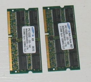 2X 512MB 1GB PC133 SDRAM ram memory LAPTOP SODIMM 144 pin upgrade A 