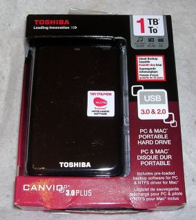 Toshiba Canvio 3.0 Plus 1TB Portable Hard Drive USB 3.0 & 2.0