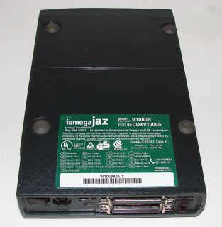 Iomega Jaz V1000S 1GB SCSI External Jaz Drive No Power Cable Sold as 