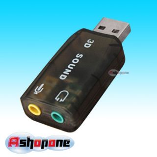 usb 2 0 to 3d audio sound card adapter virtual 5 1 ch 100 % new 