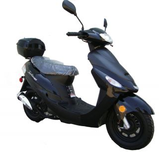 2012 Jet Black 49cc Gas Moped Scooter under 50cc Street Legal Free 