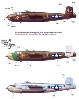 EagleCals Decals 1/32 NORTH AMERICAN B 25H MITCHELL Medium Bomber