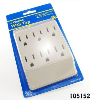 Outlet 3 Prong Grounded AC Power Wall Tap UL Listed