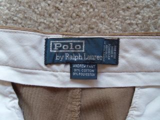 Mens 32 x 30 Polo Cords Ralph Lauren Pleated Andrew Corduroy Dress 