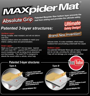 Maxpider 3D Molded Beige Textured Floor Mats 4 Pieces All Weather 